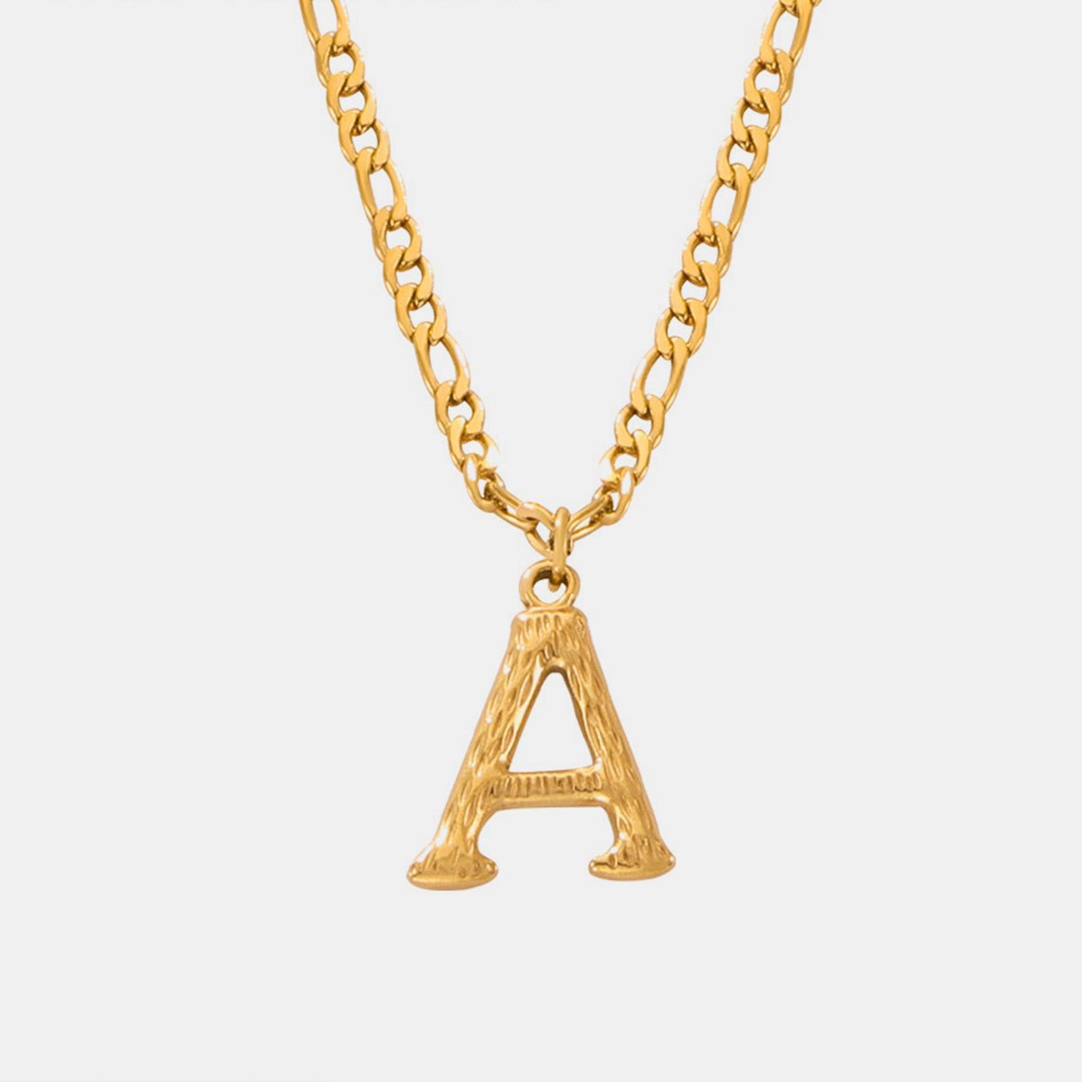 Beach Rose Co. - Gold Initial Pendant Necklace A - L