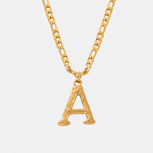 Beach Rose Co. - Gold Initial Pendant Necklace A - L