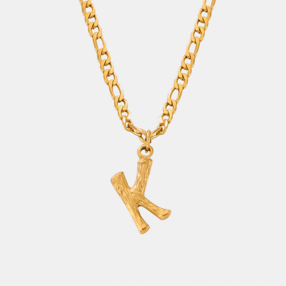 Beach Rose Co. - Gold Initial Pendant Necklace A - L