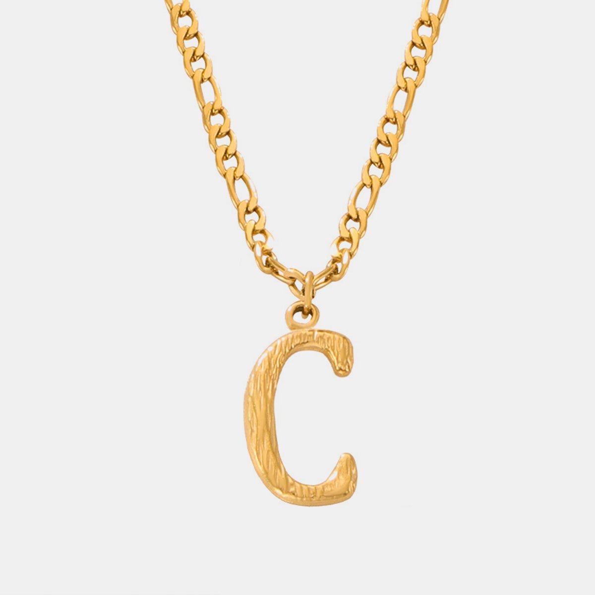 Beach Rose Co. - Gold Initial Pendant Necklace A - L