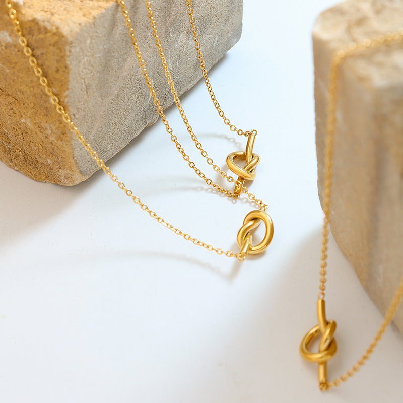 Beach Rose Co. - Gold Knot Pendant Necklace