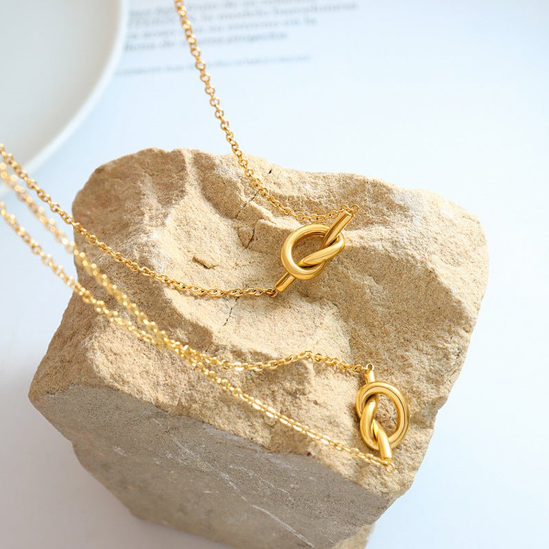 Beach Rose Co. - Gold Knot Pendant Necklace