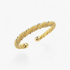 Beach Rose Co. 18K gold filled open cuff bracelet with fine mesh texture and scattered polished beads.