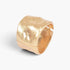 Beach Rose Co. gold cast metal cuff bracelet with a textured surface and convenient spring hinge closure.