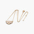 Beach Rose Co. gold quilted heart pendant necklace featuring lustrous white pearls on a delicate chain