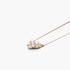 Beach Rose Co. gold quilted heart pendant necklace featuring lustrous white pearls on a delicate chain