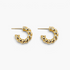 Beach Rose Co. 18K gold filled twisted rope hoop earrings with a polished finish and compact 17mm design.