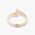 Beach Rose Co. gold-plated sculptural wrap bangle bracelet with a polished finish and bold overlapping ends.