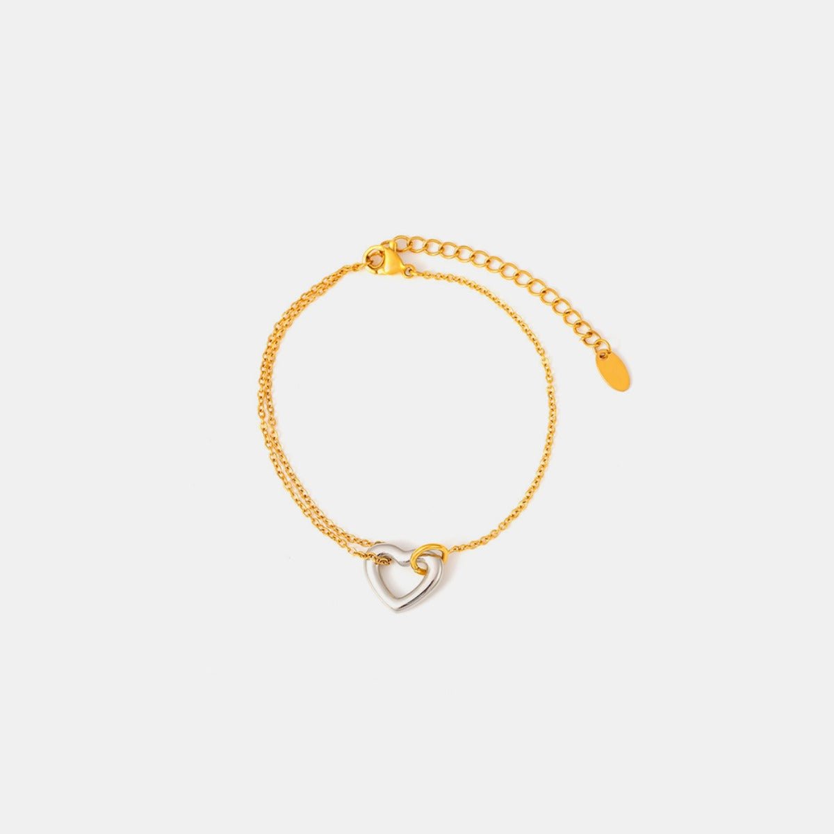 Beach Rose Co. - Gold & Silver Heart Bracelet