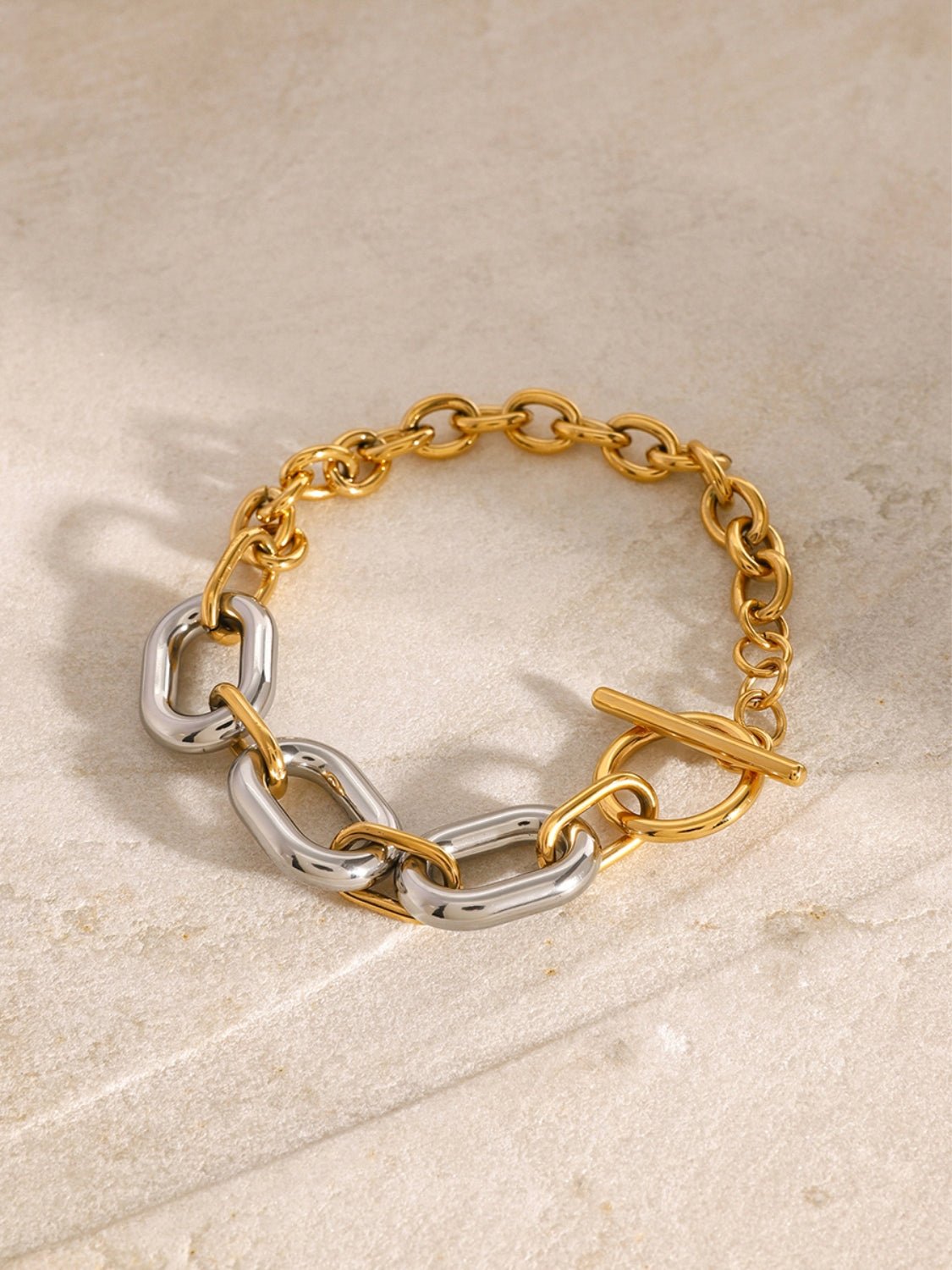 Beach Rose Co. - Gold & Silver Toggle Chain Bracelet