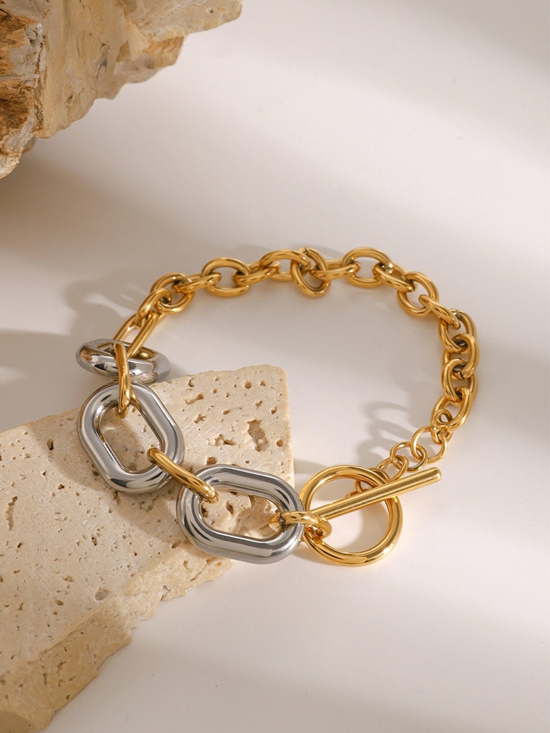 Beach Rose Co. - Gold & Silver Toggle Chain Bracelet