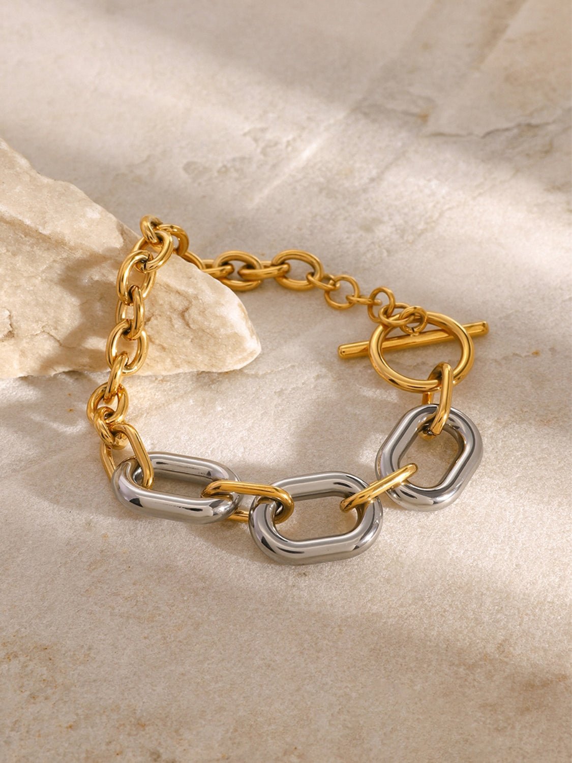 Beach Rose Co. - Gold & Silver Toggle Chain Bracelet