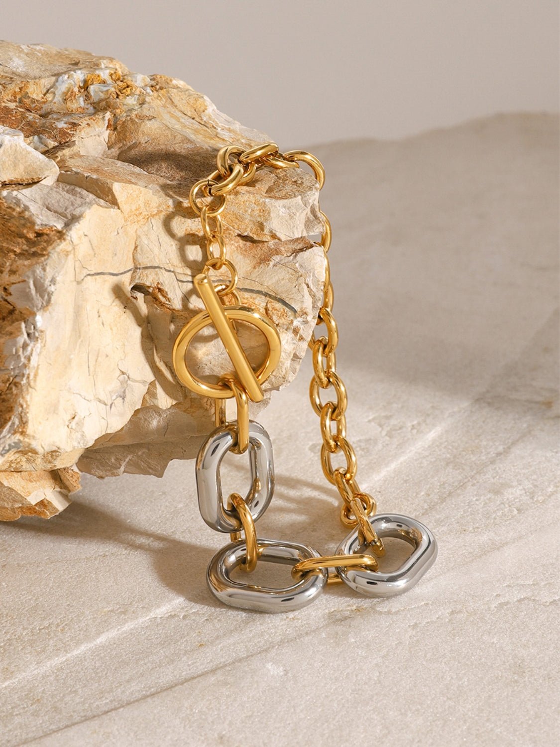 Beach Rose Co. - Gold & Silver Toggle Chain Bracelet