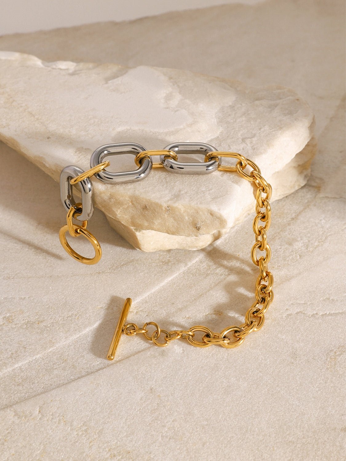 Beach Rose Co. - Gold & Silver Toggle Chain Bracelet