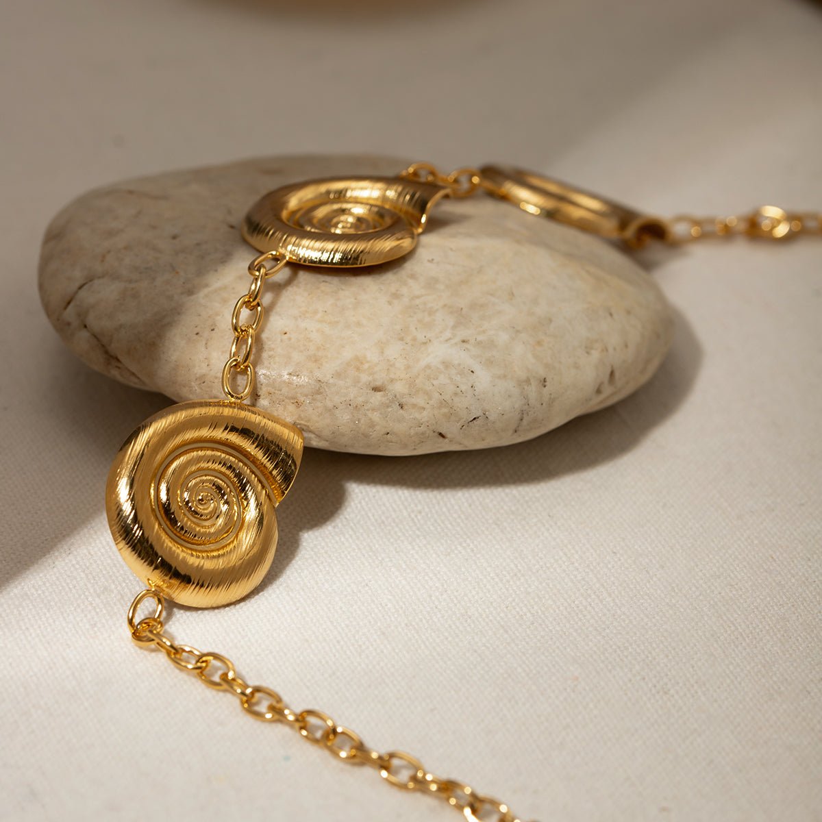 Beach Rose Co. - Gold Spiral Charm Necklace