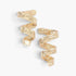 Beach Rose Co. gold-plated metal earrings with a textured spiral design for a modern and elegant look.