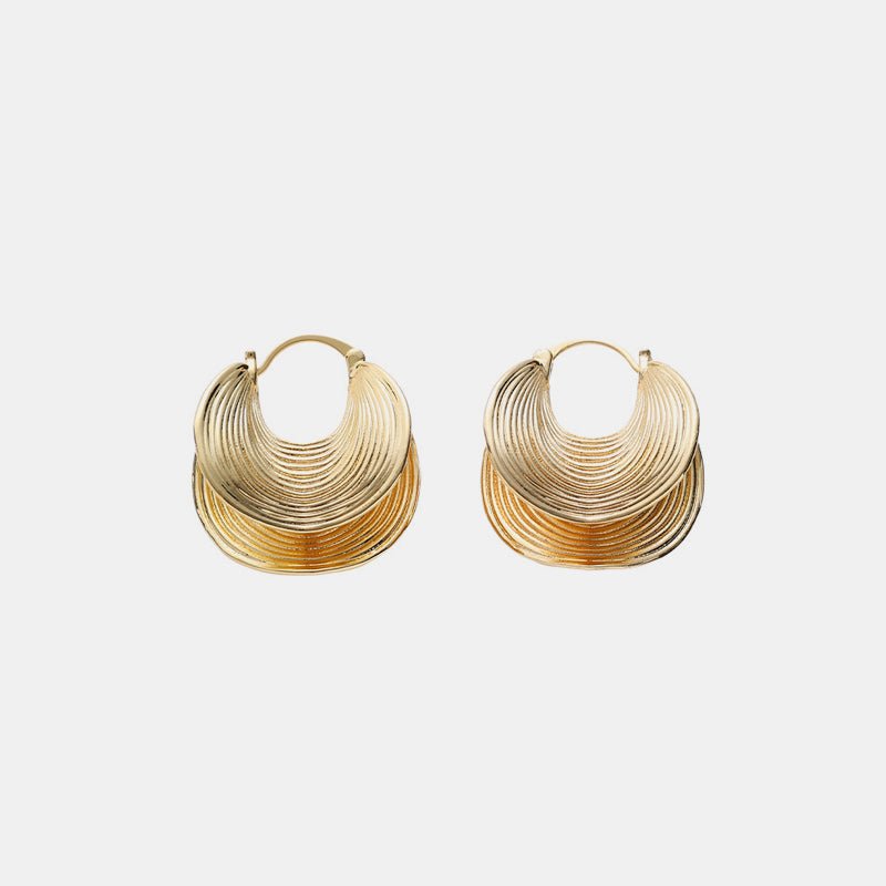 Beach Rose Co. - Gold Spiral Hoop Earrings