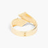 Beach Rose Co. gold-plated metal bangle bracelet with a functional spring hinge design on a white background.