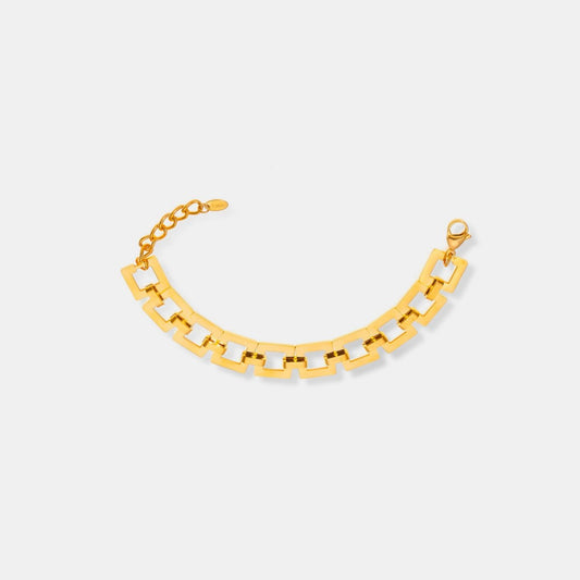 Beach Rose Co. - Gold Square Link Chain Bracelet