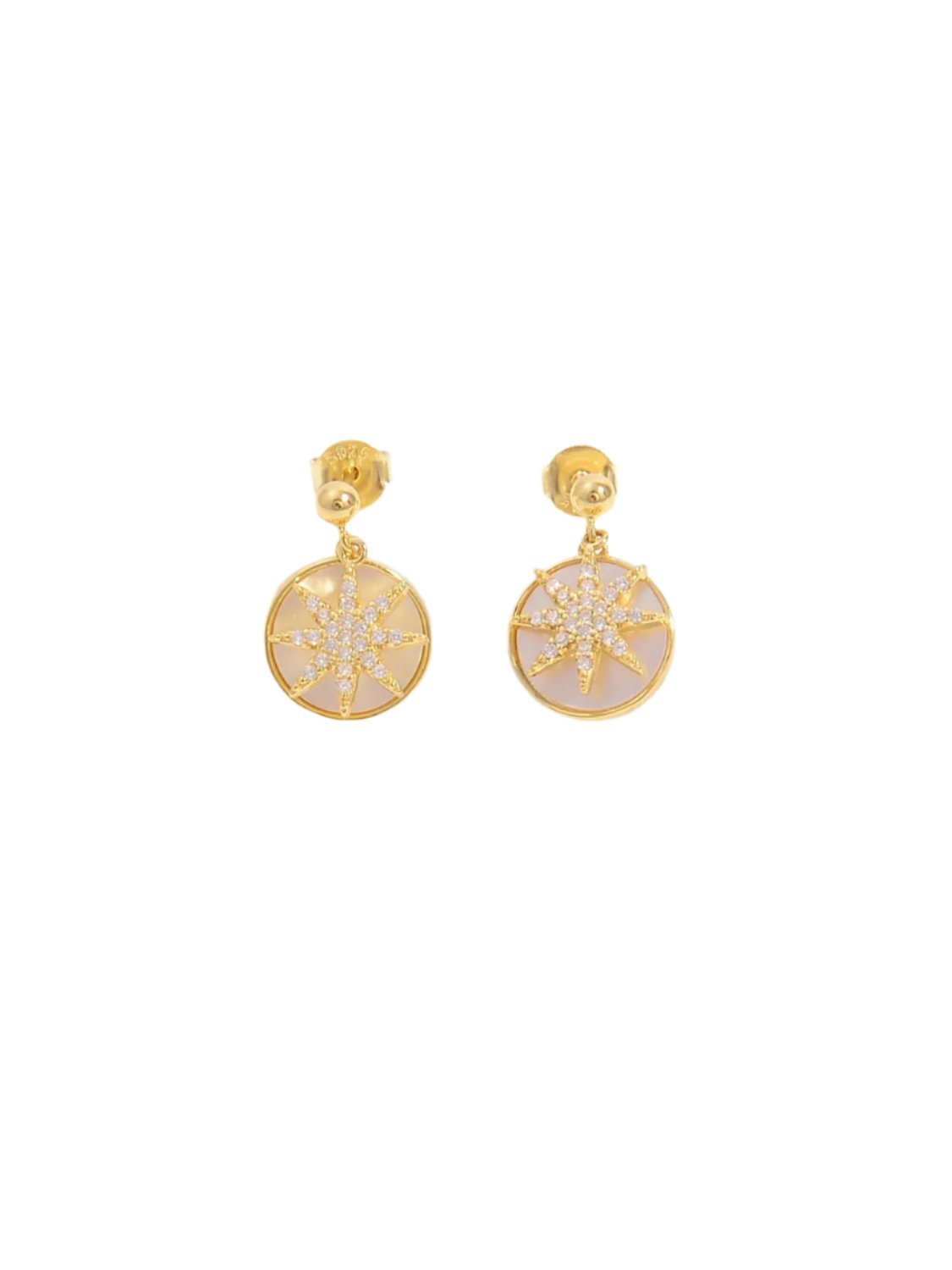 Beach Rose Co. - Gold Star Shape Dangle Earrings