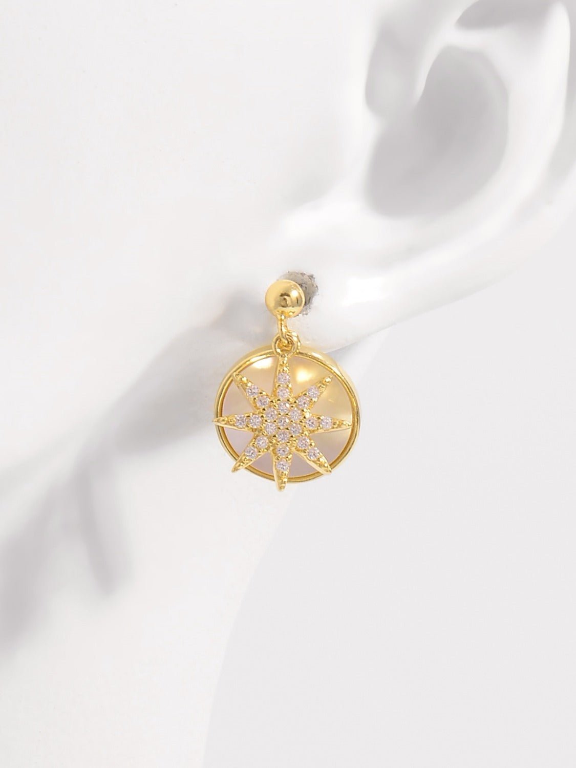 Beach Rose Co. - Gold Star Shape Dangle Earrings