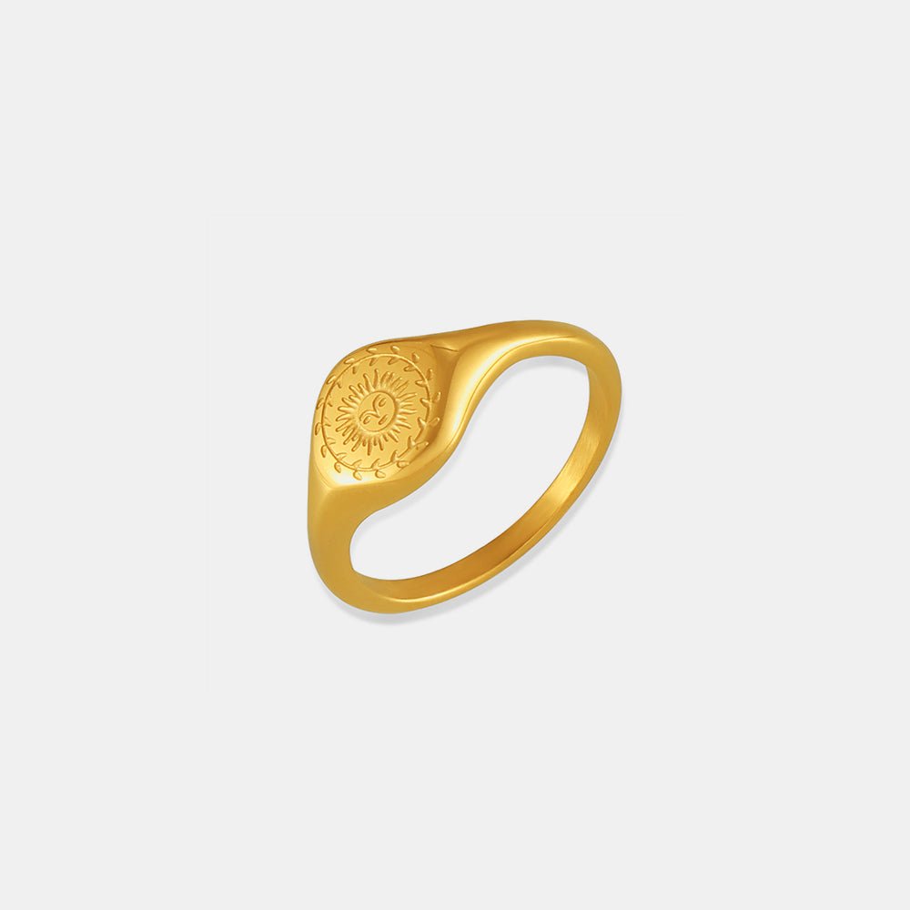 Beach Rose Co. - Gold Sun Signet Ring