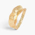 Beach Rose Co. gold metal cuff bracelet with a textured, organic vintage-inspired finish on a white background.