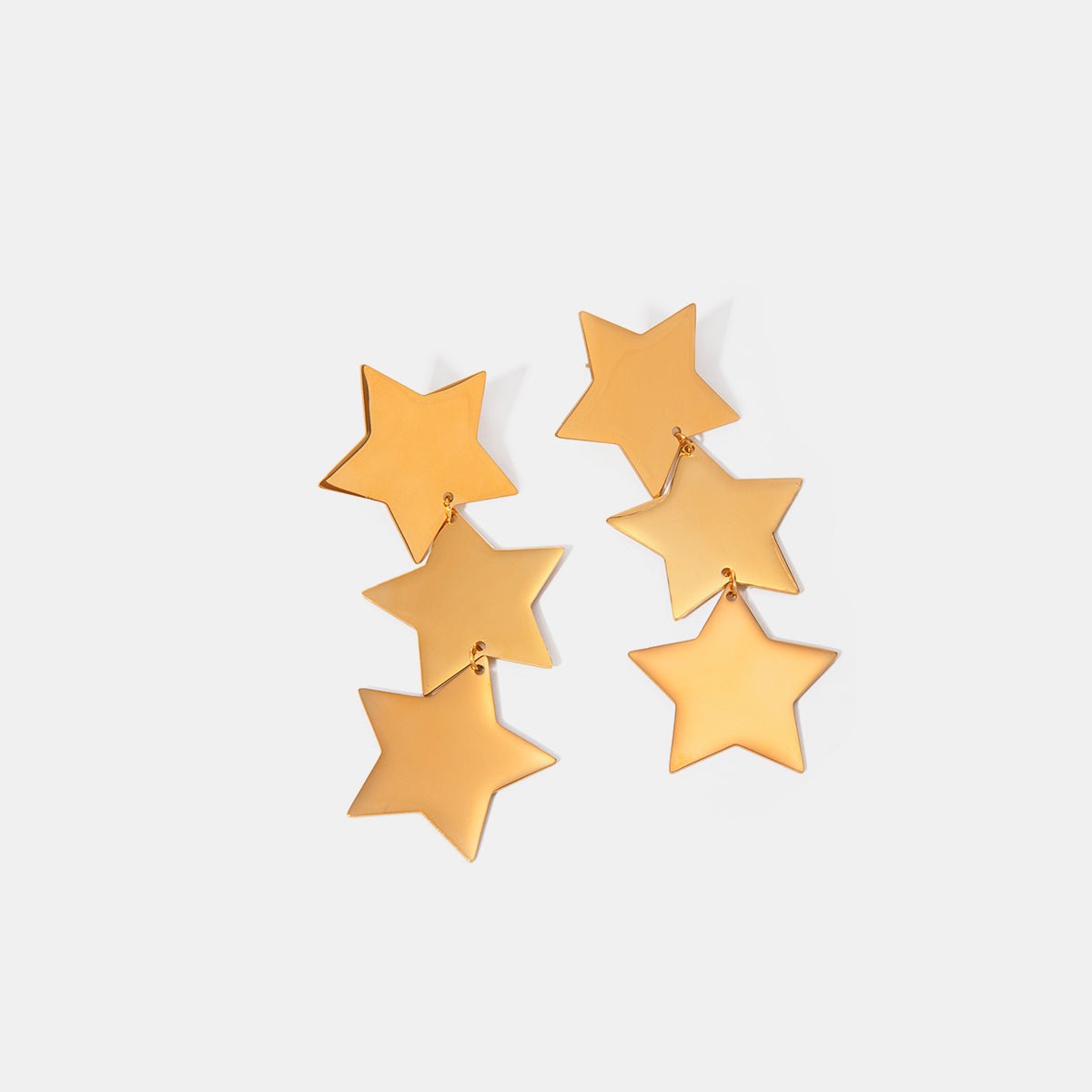 Beach Rose Co. - Gold Triple Star Earrings