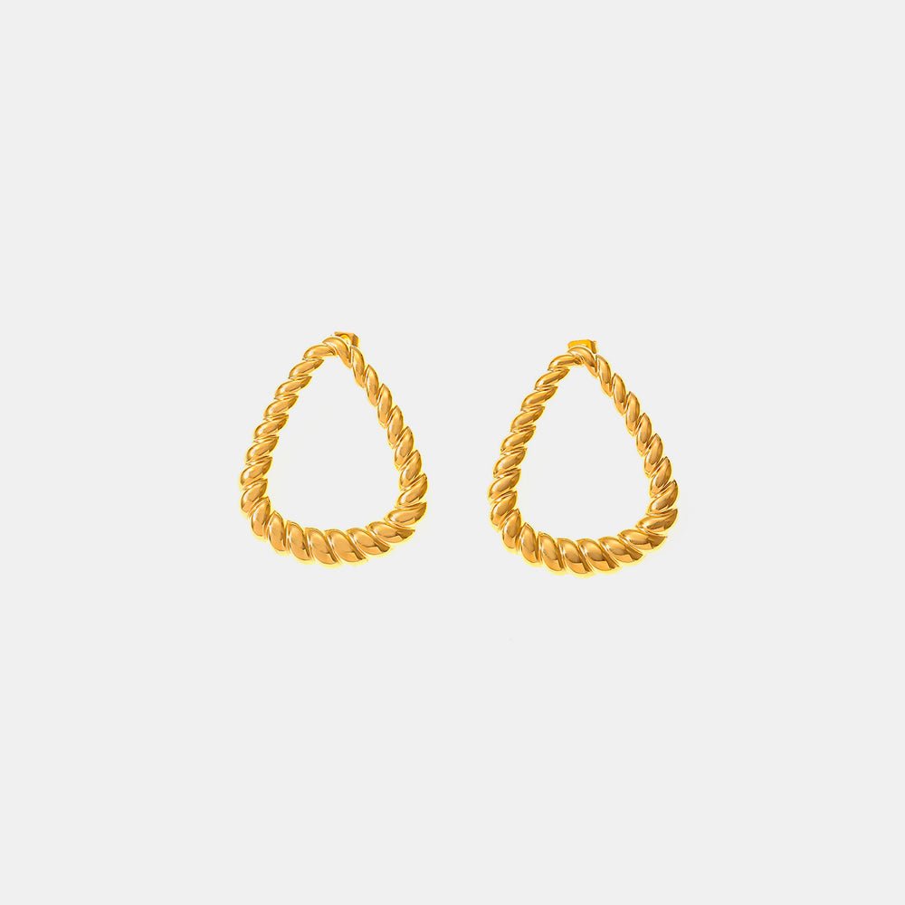 Beach Rose Co. - Gold Twisted Drop Earrings