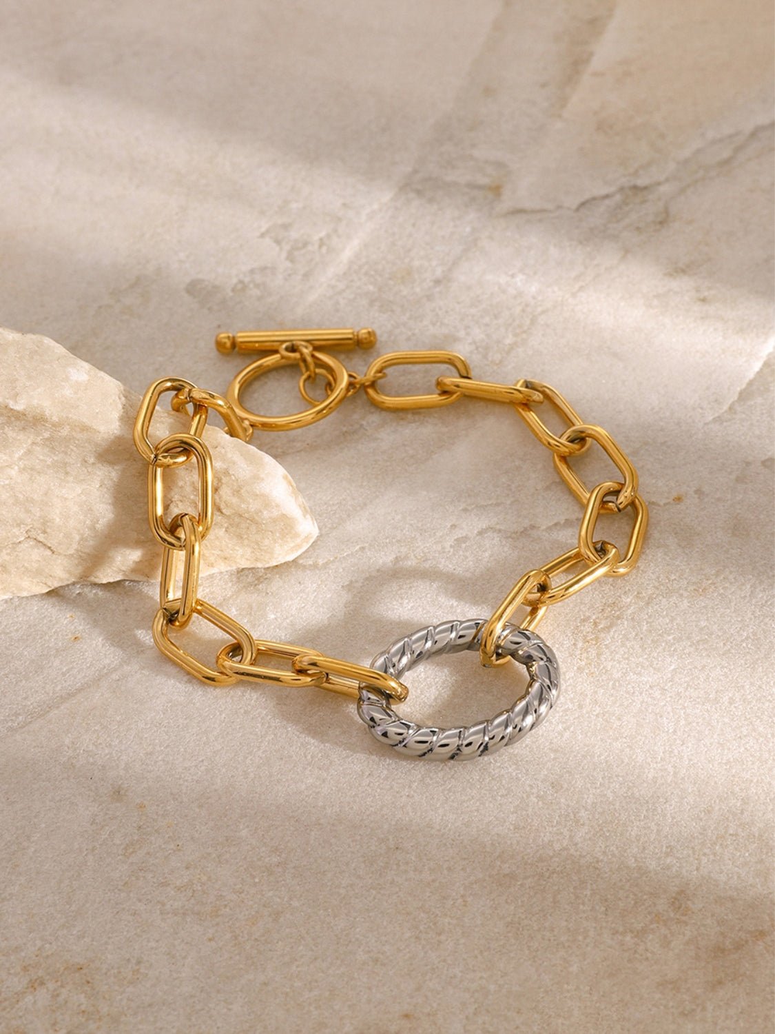 Beach Rose Co. - Gold Two - Tone Chain Bracelet