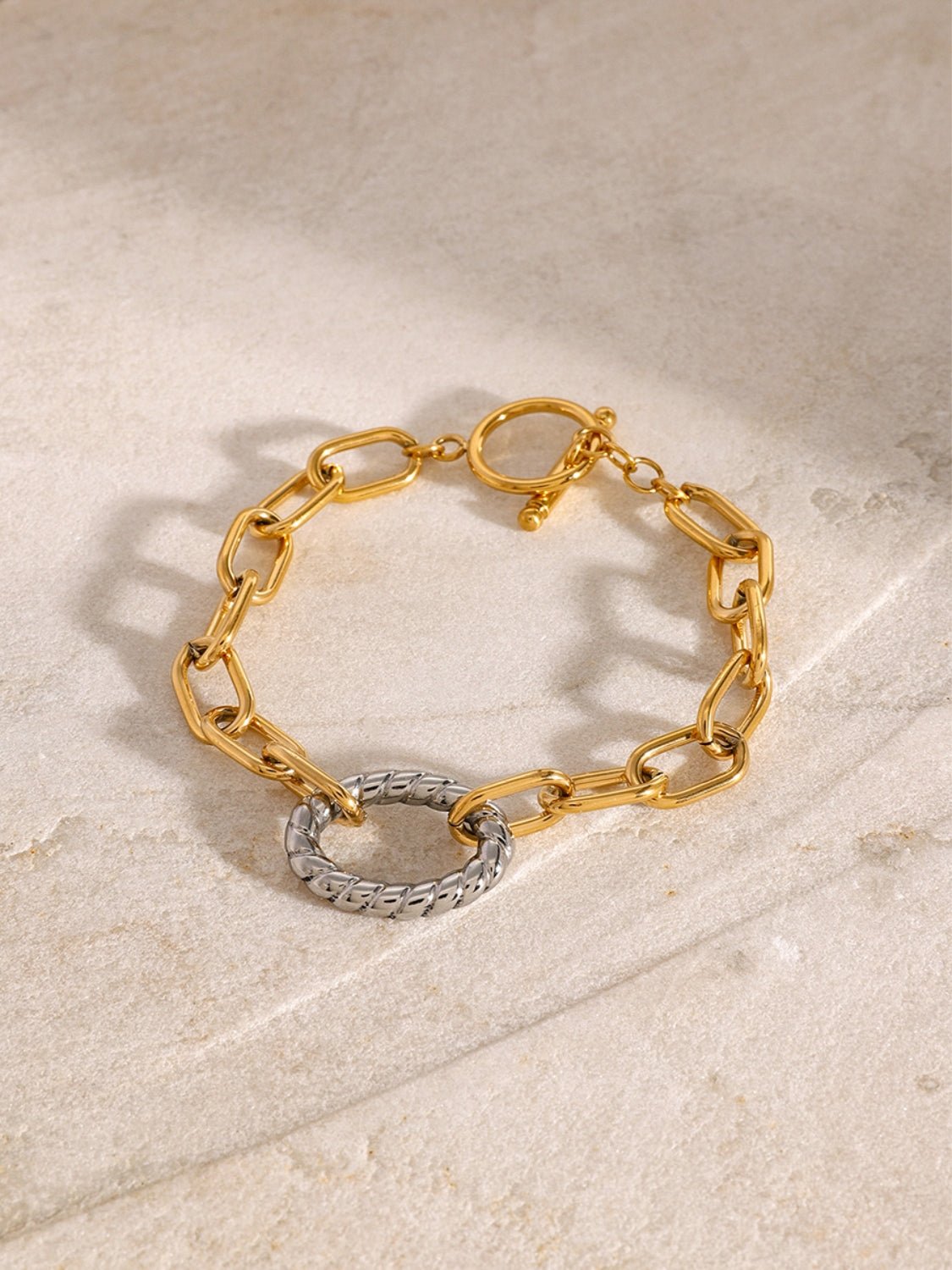 Beach Rose Co. - Gold Two - Tone Chain Bracelet