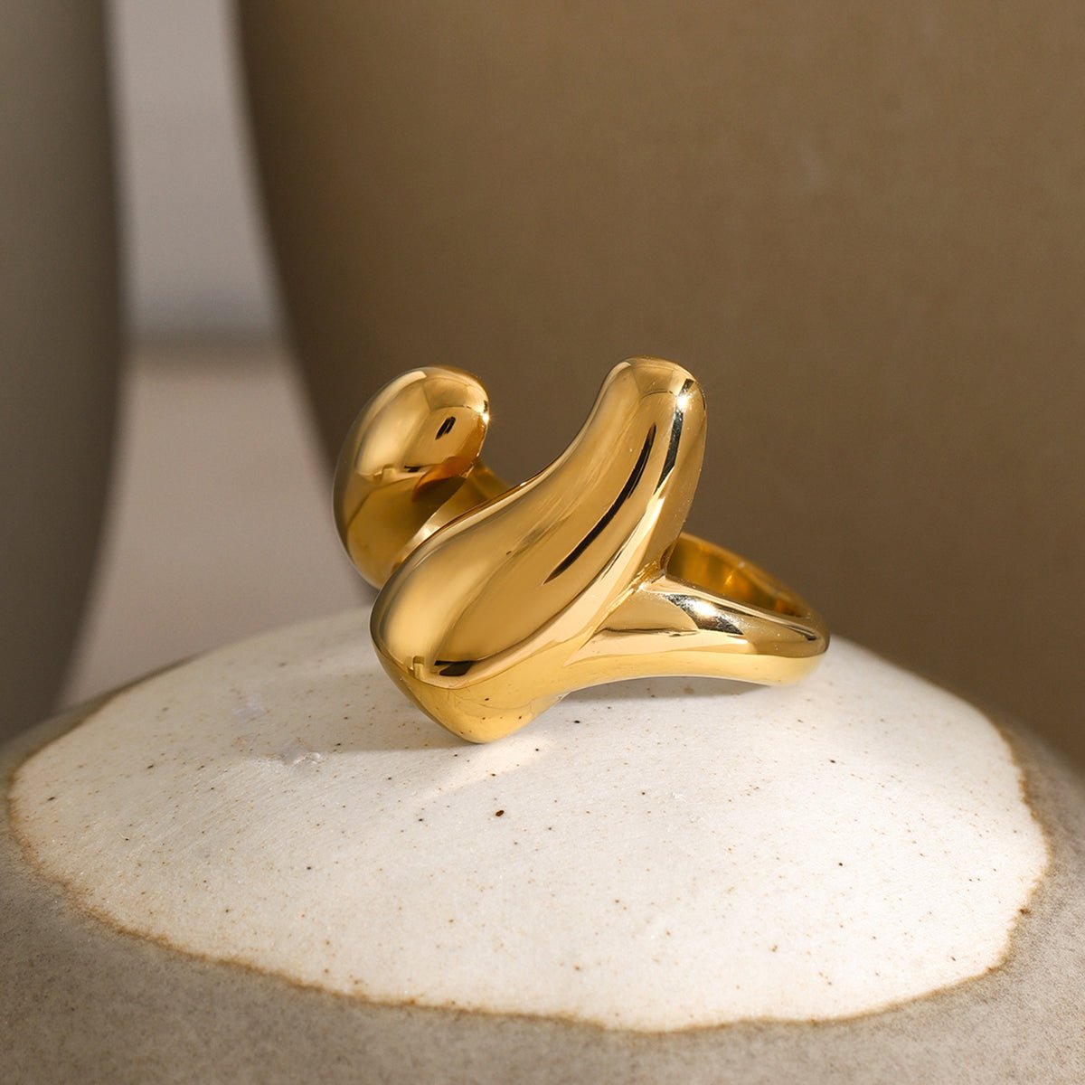 Beach Rose Co. - Gold Wave Open Ring