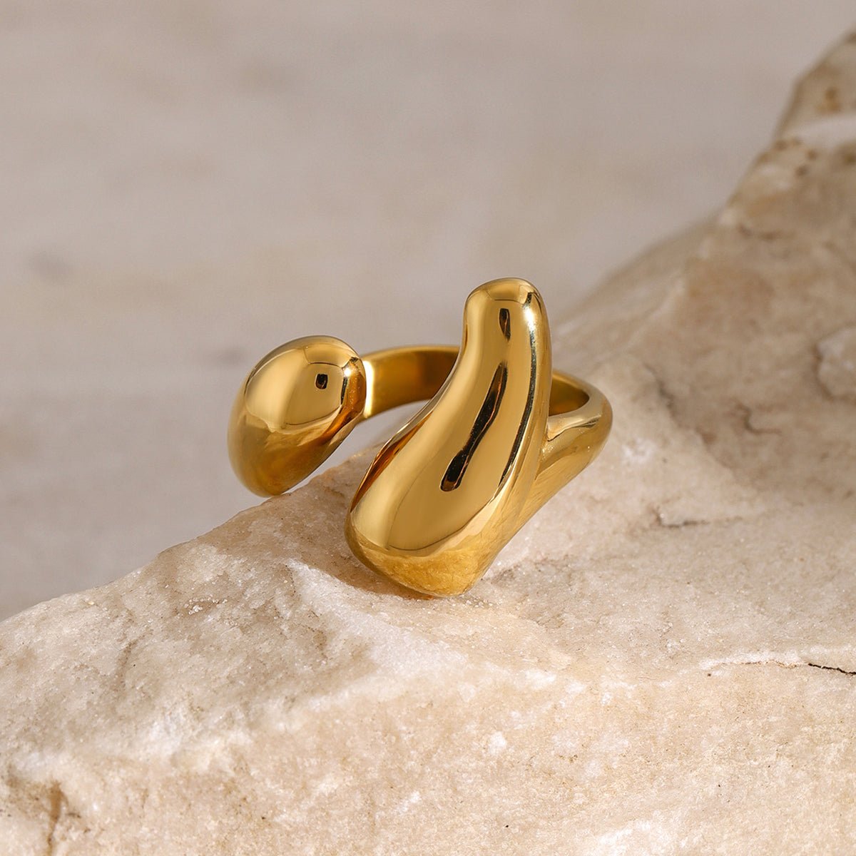 Beach Rose Co. - Gold Wave Open Ring