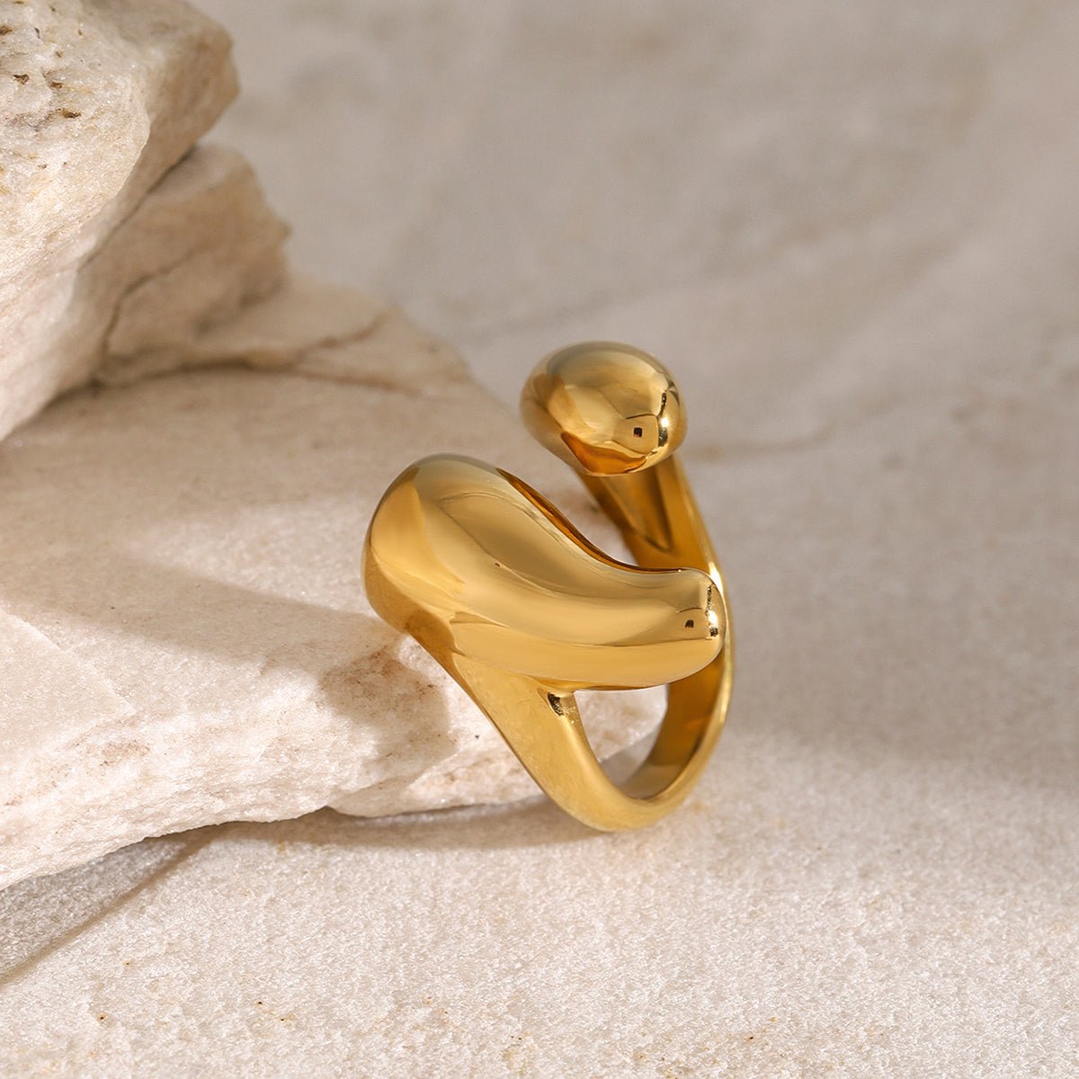 Beach Rose Co. - Gold Wave Open Ring