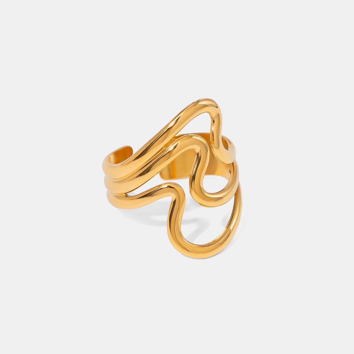 Beach Rose Co. - Gold Waves Adjustable Ring