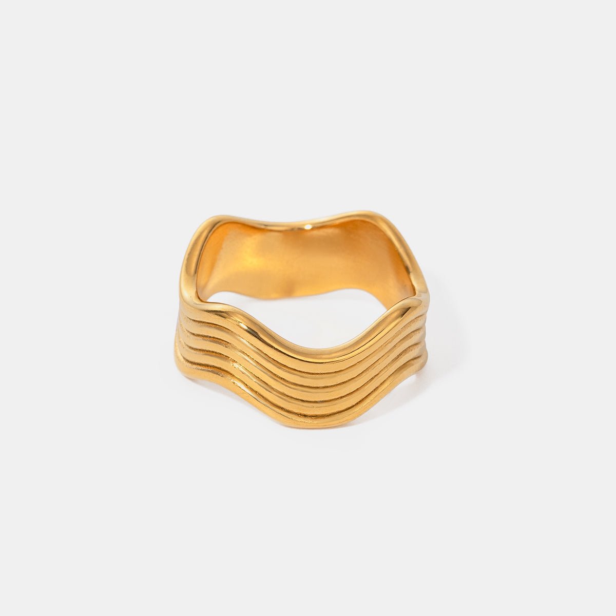 Beach Rose Co. - Gold Wavy Ridged Ring