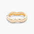 Beach Rose Co. gold metal spring hinge bangle with a smooth, polished wavy design for a modern minimalist look.
