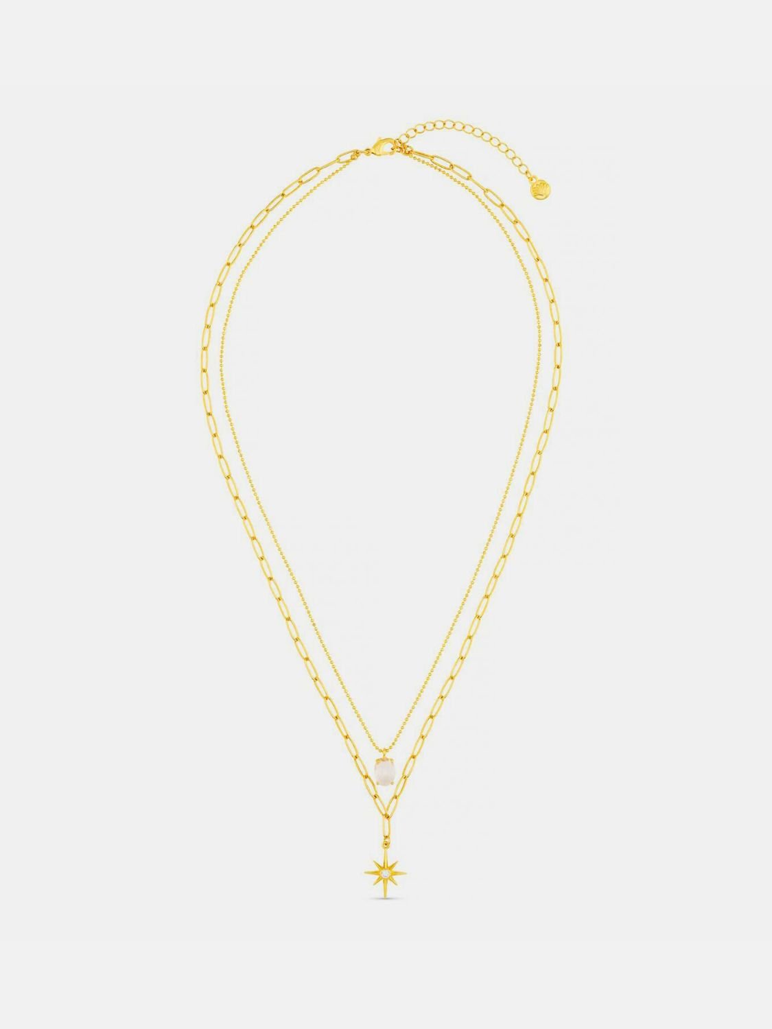 Beach Rose Co. - Gold & Zircon Charm Necklace