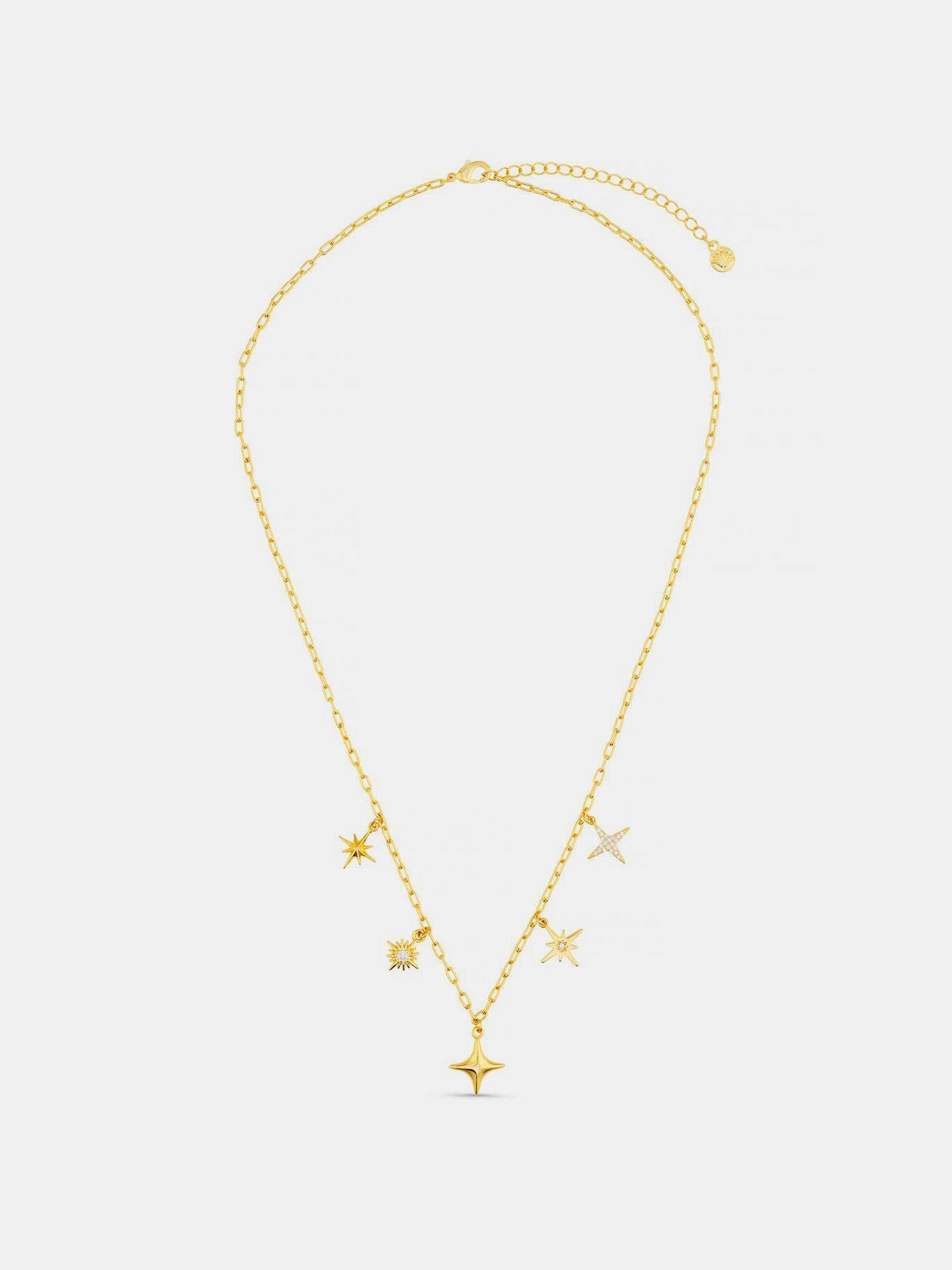 Beach Rose Co. - Gold & Zircon Charm Necklace