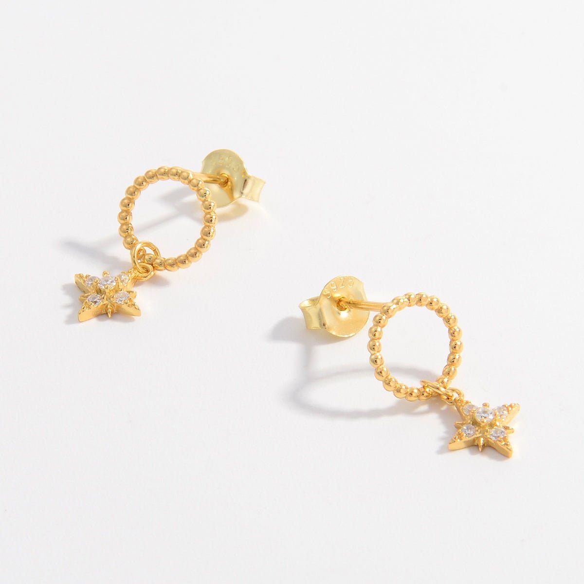 Beach Rose Co. - Gold Zircon Dangle Earrings