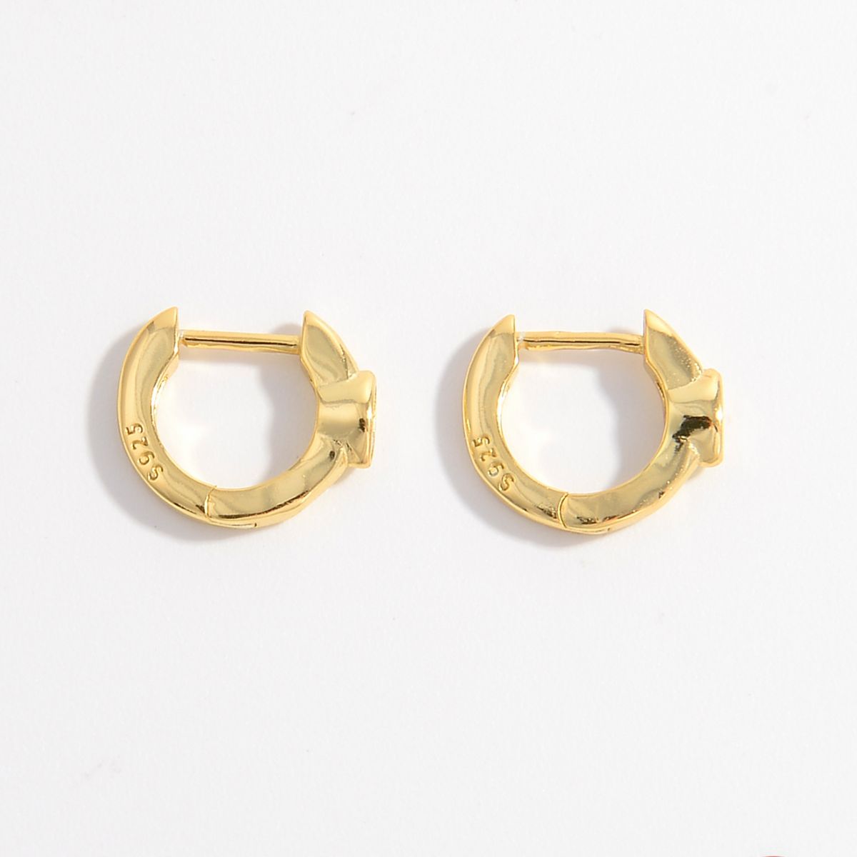 Beach Rose Co. - Gold Zircon Huggie Earrings