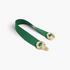 Beach Rose Co. green elastic waist belt featuring a gold double-circle alloy buckle with ridged detailing.