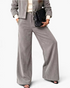 Beach Rose Co. grey corduroy two-piece set featuring a button-front jacket and wide-leg pants with side pockets.