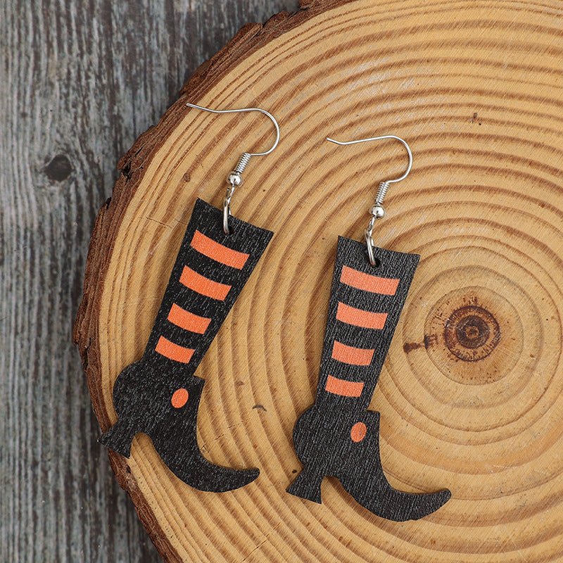 Beach Rose Co. - Halloween Witches Boots Dangle Earrings