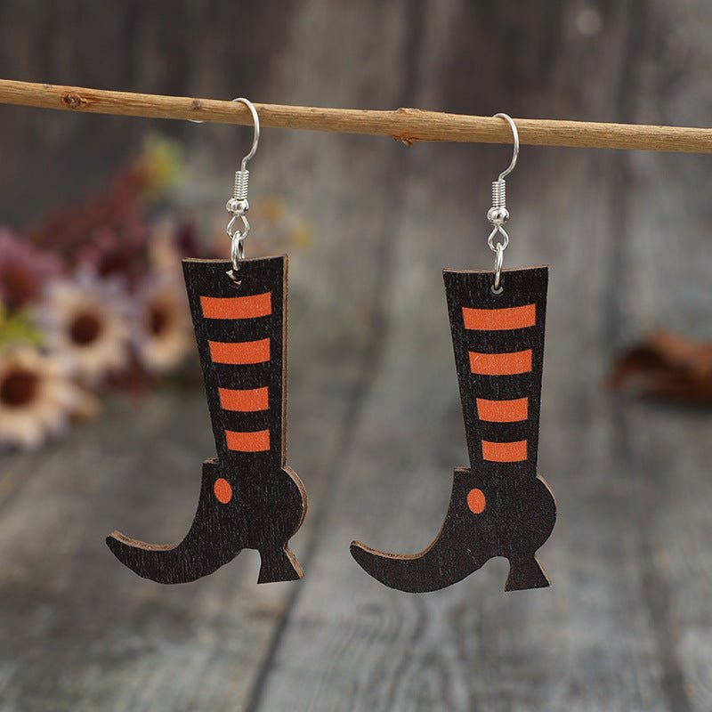 Beach Rose Co. - Halloween Witches Boots Dangle Earrings