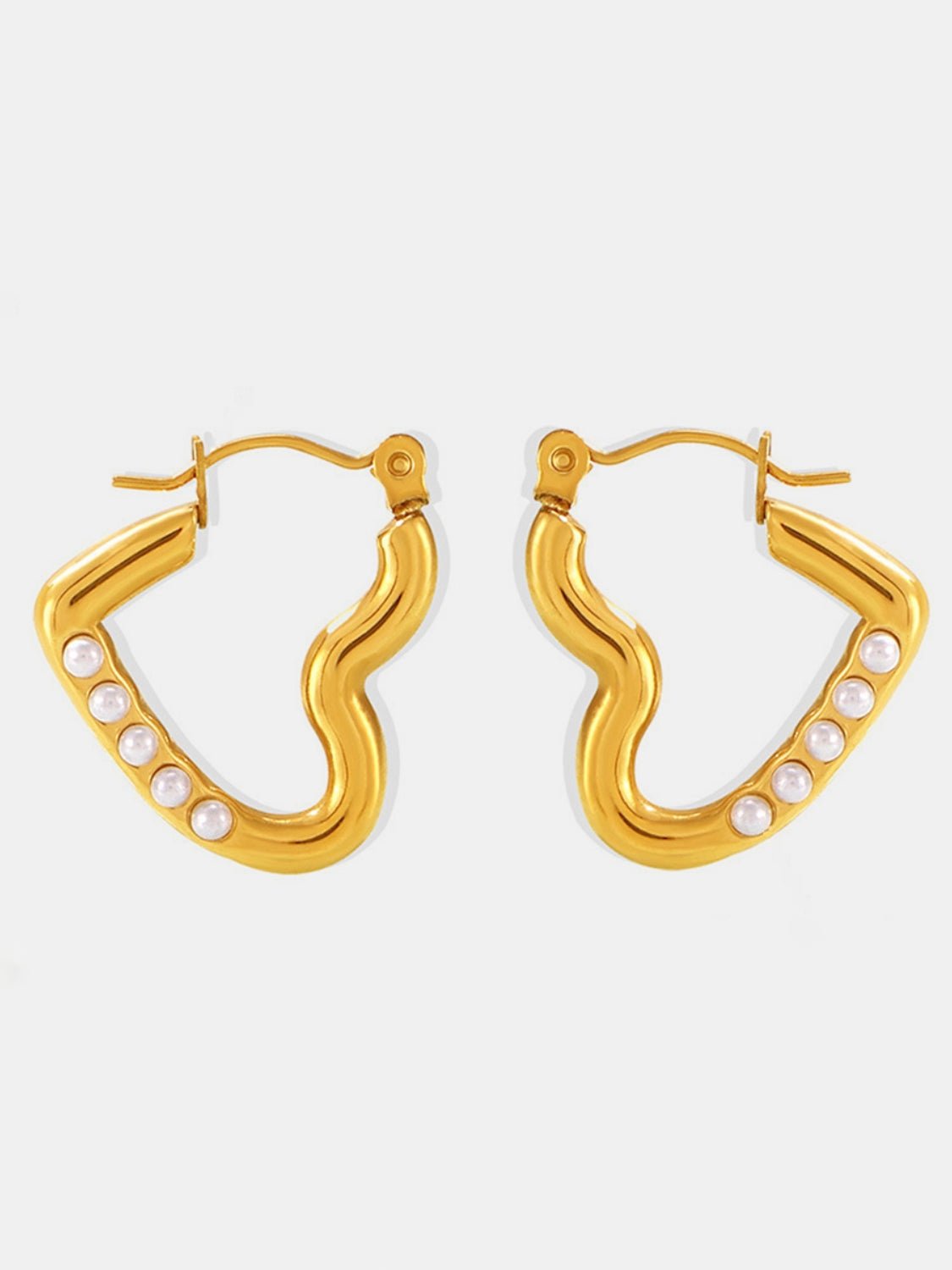 Beach Rose Co. - Heart Hoop Earrings