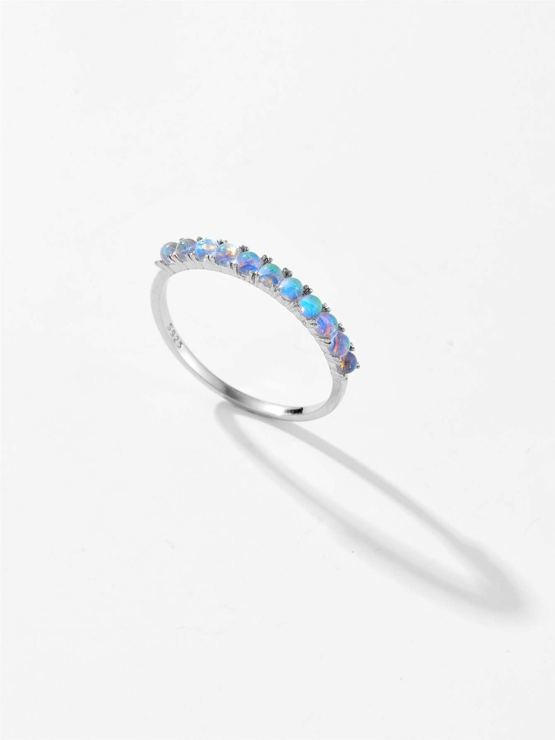 Beach Rose Co. - Inlaid Opal Skinny Band Ring