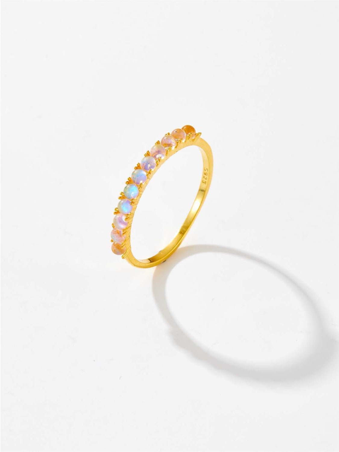 Beach Rose Co. - Inlaid Opal Skinny Band Ring