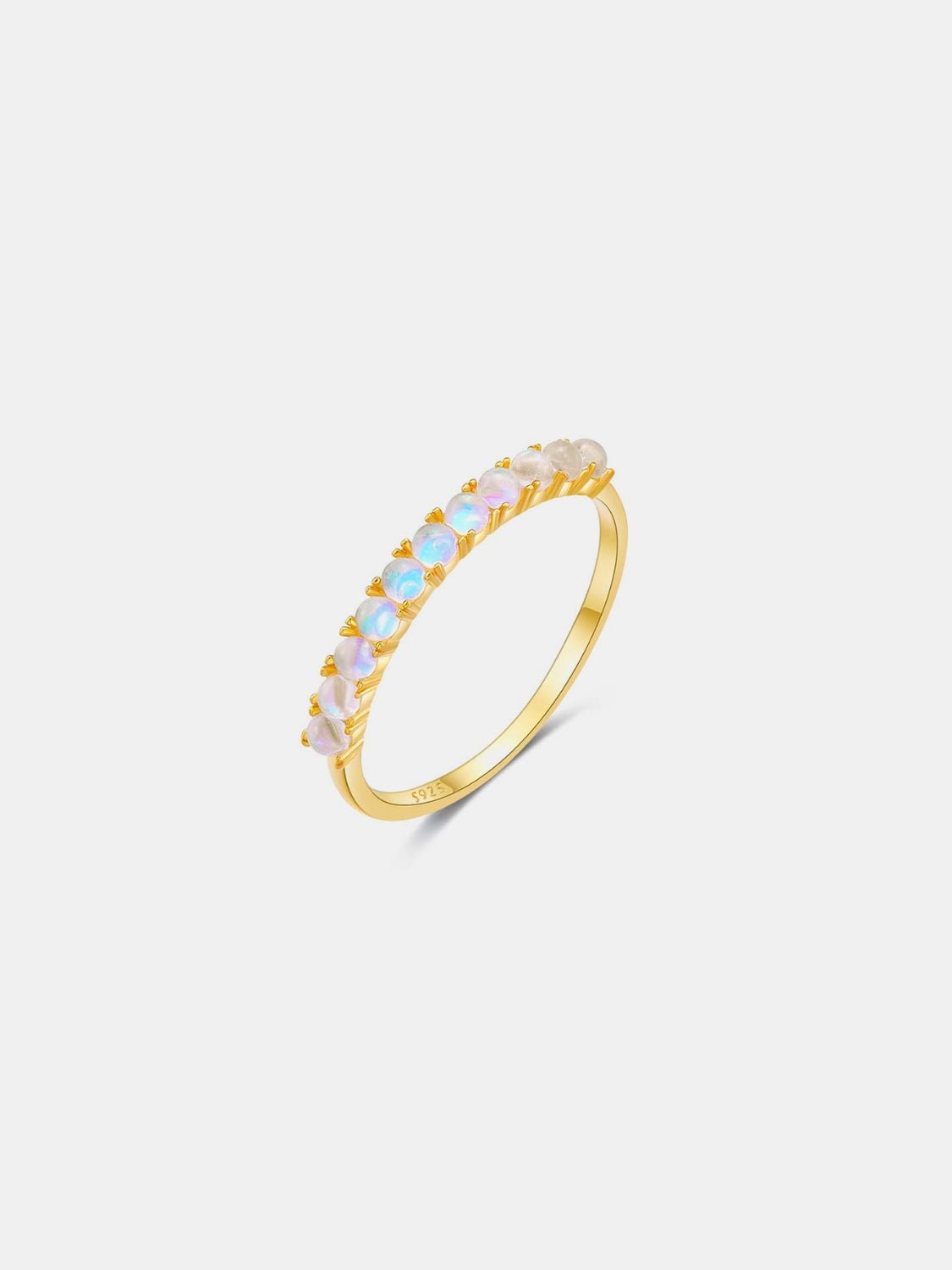 Beach Rose Co. - Inlaid Opal Skinny Band Ring