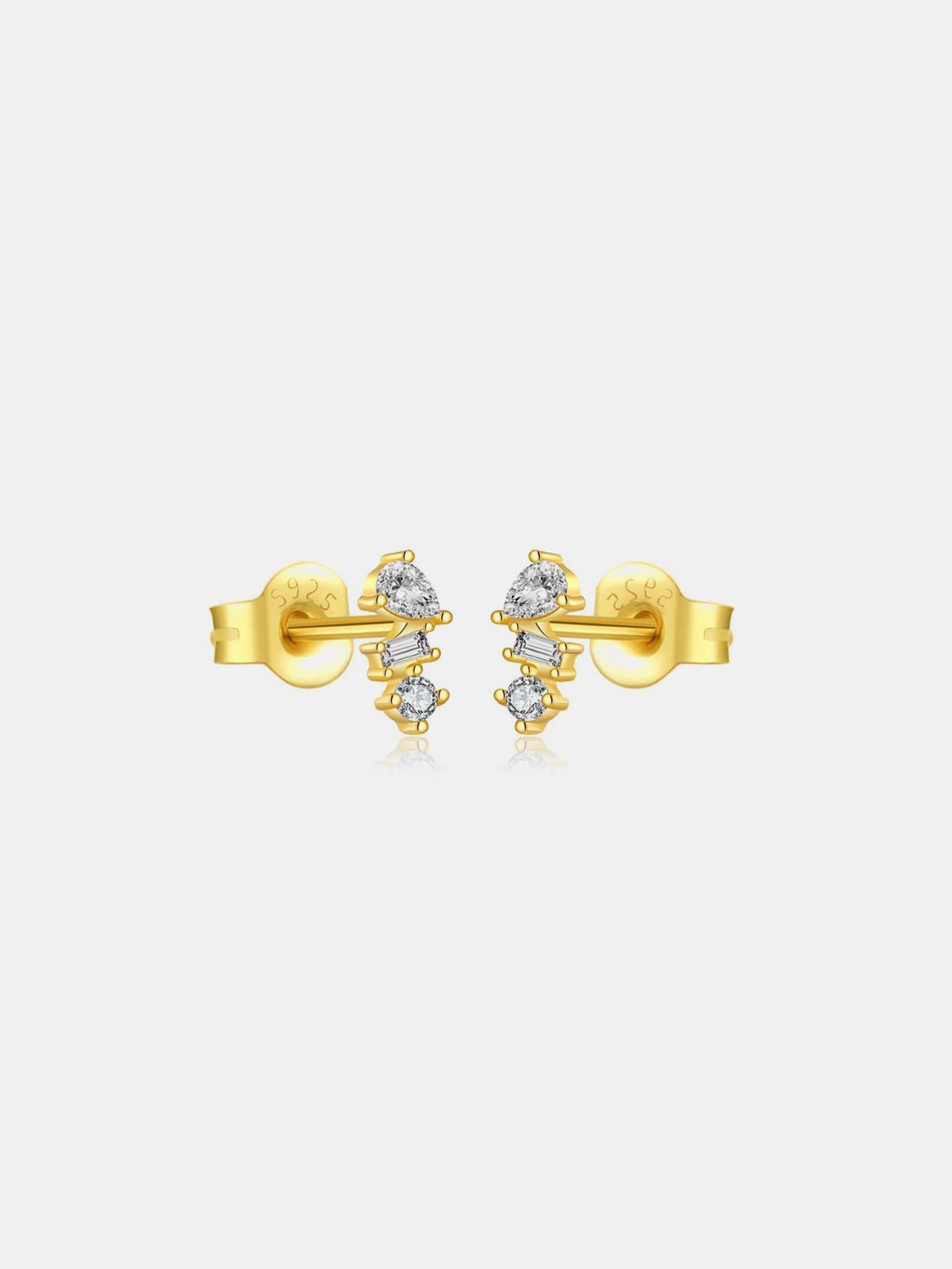 Beach Rose Co. - Inlaid Zircon Stud Earrings